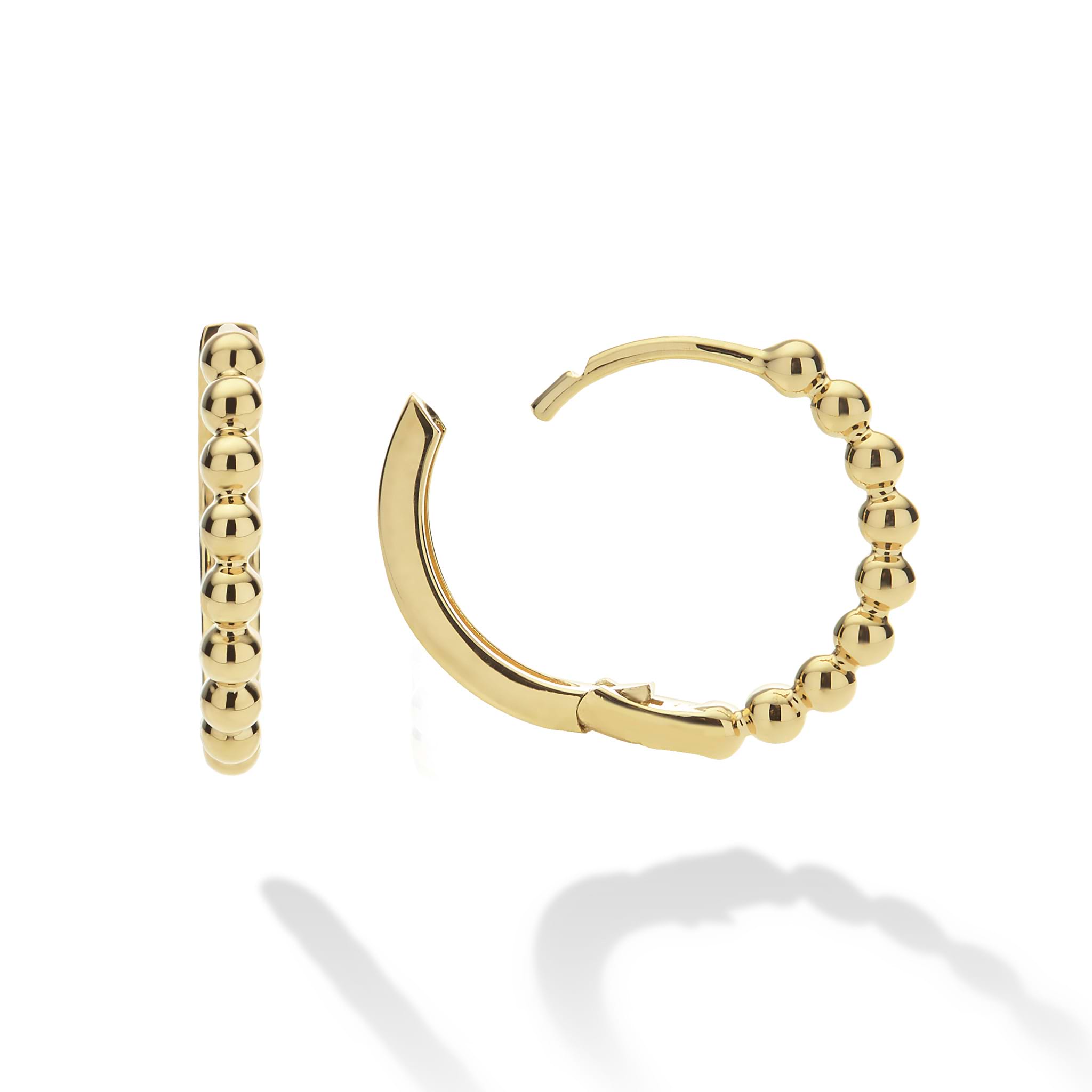 Caviar Gold 18K Gold Caviar Huggie Earrings