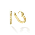 Caviar Gold 18K Gold Caviar Heart Huggie Earrings