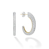 Studio White Gold Pavé Diamond Hoop Earrings