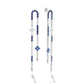 Studio 18K Diamond and Blue Sapphires Dangle Earrings