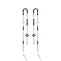 Studio 18K Diamond and Blue Sapphires Dangle Earrings
