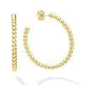 Caviar Gold Large 18K Gold Caviar Beaded Hoop Earrings
