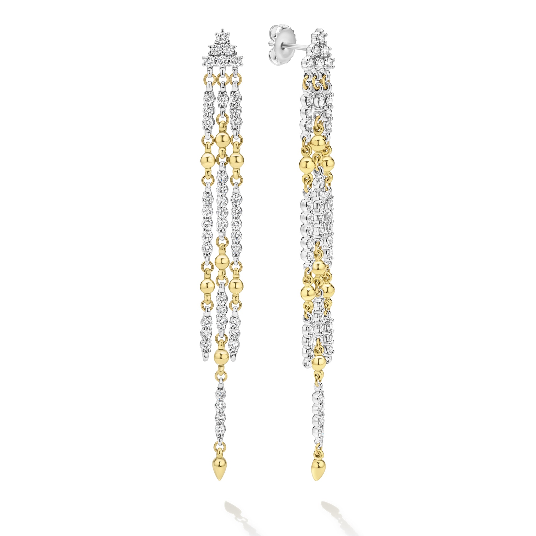 Studio 18K Two-Tone Diamond Earrings