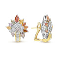SML 18K Gold Colorful Diamond Earrings