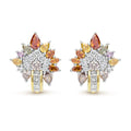 SML 18K Gold Colorful Diamond Earrings