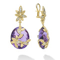 SML 18K Gold Amethyst Flower Drop Earring
