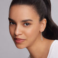 Signature Caviar Sterling Silver Caviar Linear Drop Earrings