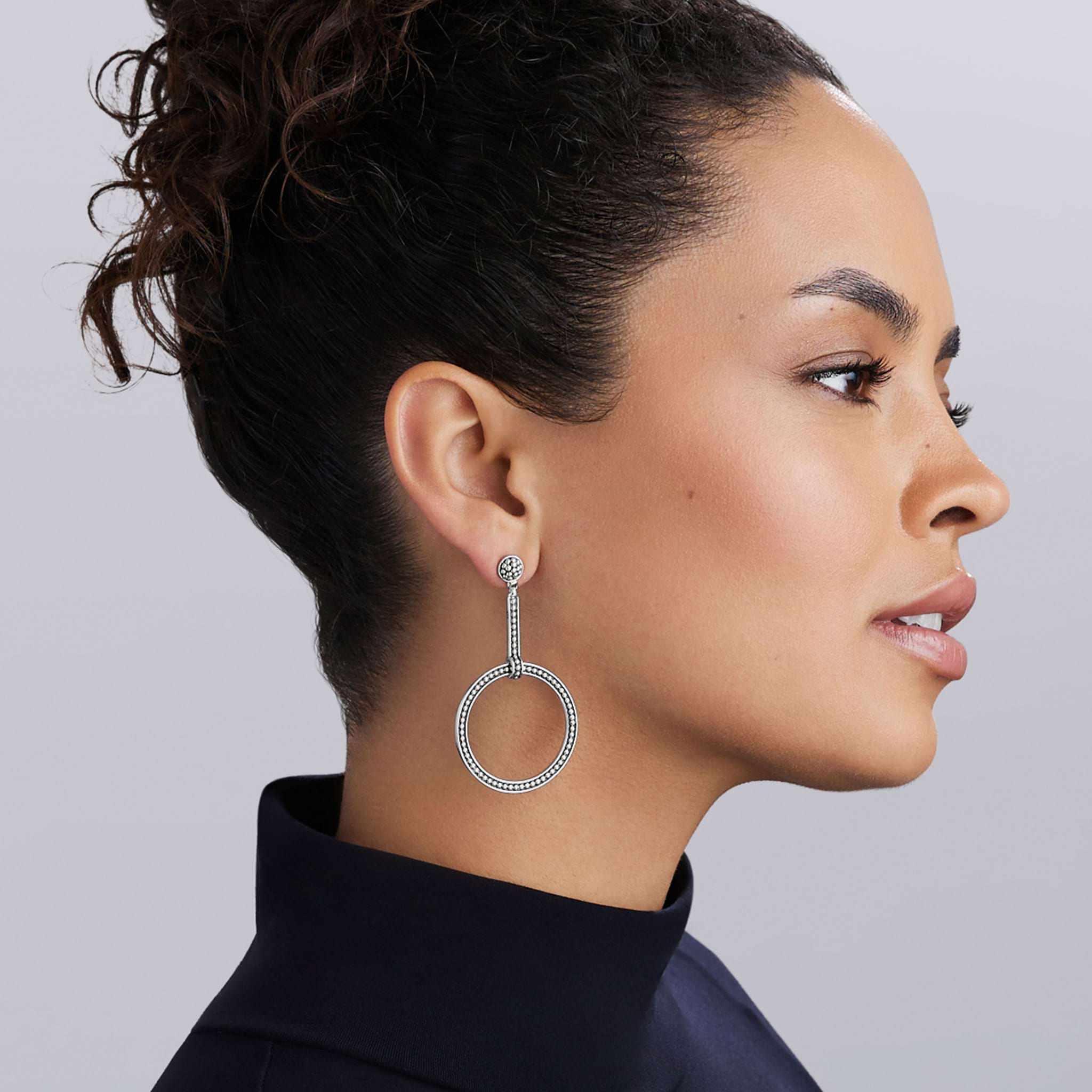 Enso Circle Drop Earrings