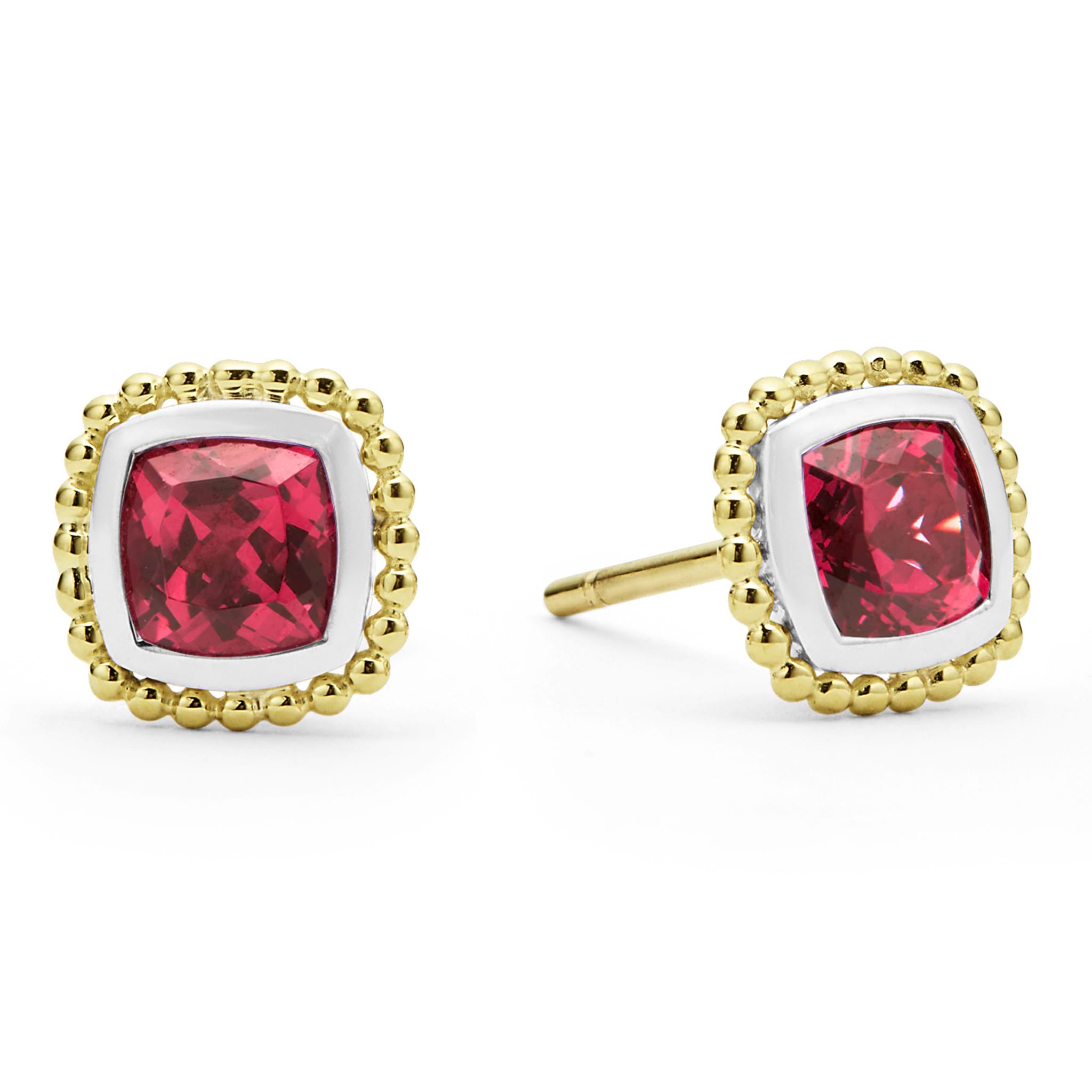Rhodolite garnet discount stud earrings