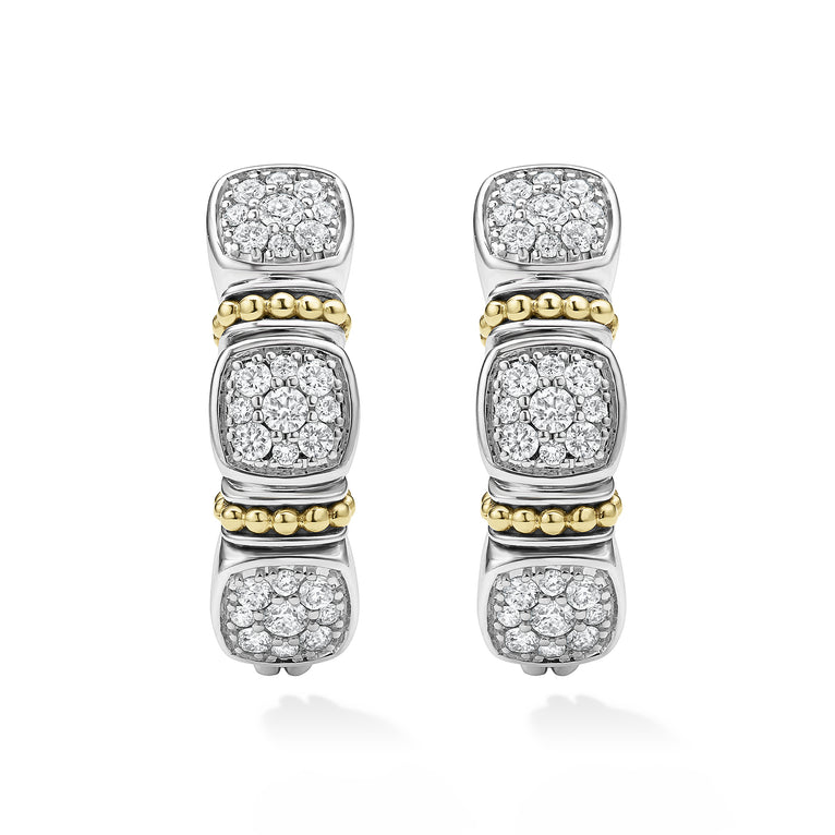 Rittenhouse Two-Tone Diamond Hoop Earrings