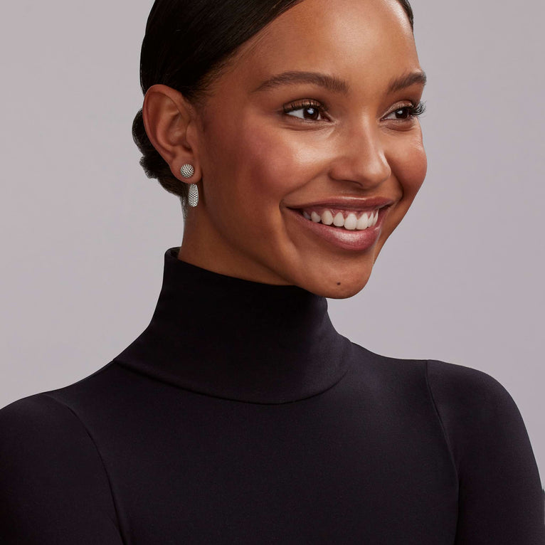 Signature Caviar Small Caviar Drop Earring Backs