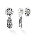 A LAGOS exclusive. Pavé diamonds surrounded by sterling silver form these Caviar beaded drop earrings. Backings are removable to mix-and-match your favorite LAGOS earrings.