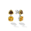 Studio 18K Gold Citrine & Smoky Quartz Drop Earrings