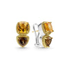 Studio 18K Smokey Quartz and Citrine Omega Clip Earrings