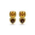 Studio 18K Smokey Quartz and Citrine Omega Clip Earrings
