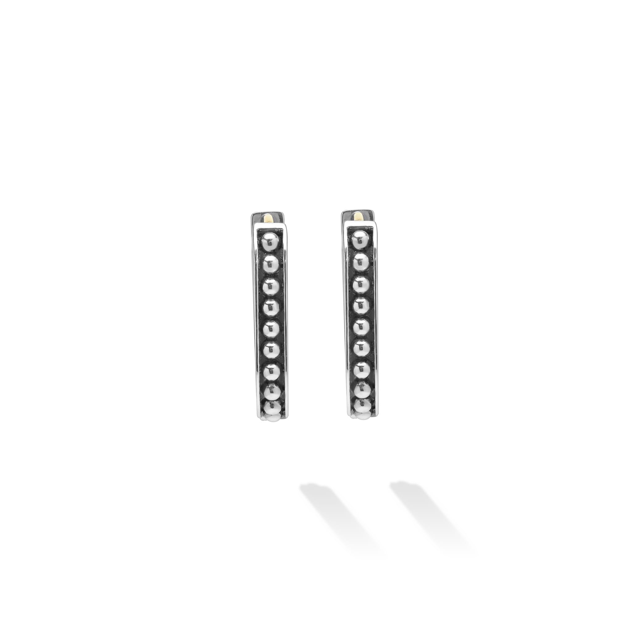 Signature Caviar Sterling Silver Caviar Beaded Huggie Earring
