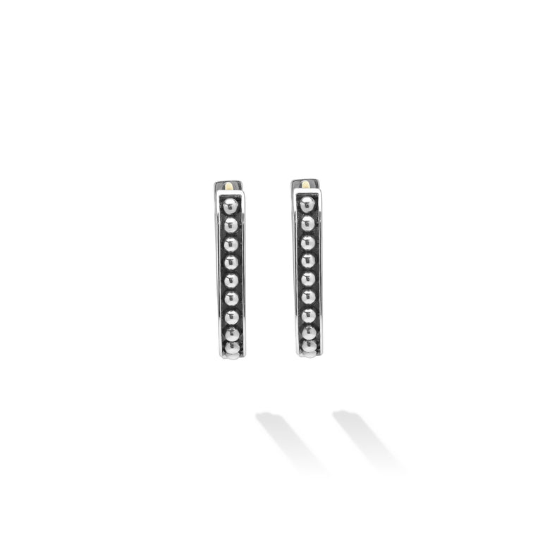 Signature Caviar Sterling Silver Caviar Beaded Huggie Earring
