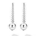 Caviar Bubbly Silver Graduated Bead Earrings