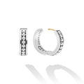 Signature Caviar Petite Sterling Silver Caviar Huggie Earrings