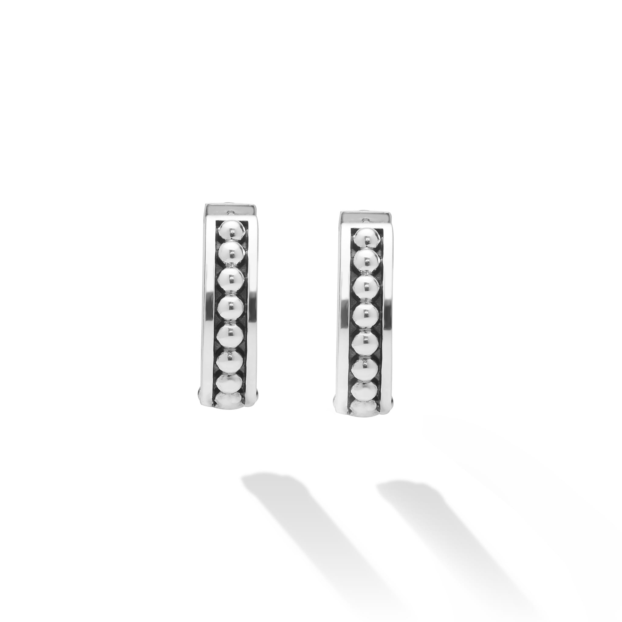 Signature Caviar Petite Sterling Silver Caviar Huggie Earrings