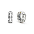 Signature Caviar Silver Caviar Beaded Huggie Earrings