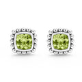 Rittenhouse Sterling Silver Cushion-Cut Peridot Stud Earrings