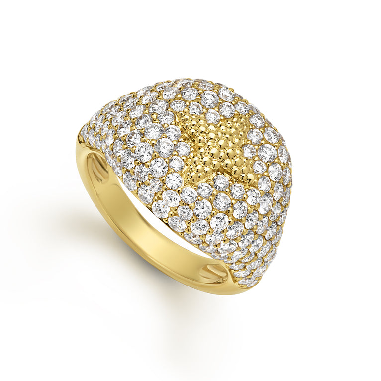 Studio 18k Gold Diamond Star Statement Ring