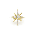 Top view of the 18K Gold Diamond Star Ring