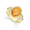 Studio 18K Citrine Sapphire and Diamond Ring