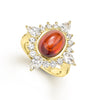 Studio 18K Orange Tourmaline and Diamond Ring