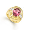 Studio Pink Tourmaline with Diamond Baguette Ring