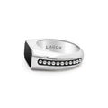 Anthem Onyx Octagon Ring features a sterling silver band with caviar beading and a striking black onyx inset.