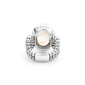 Caviar Color Sterling silver Oval Rutilated Quartz Ring