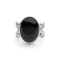 Caviar Color Sterling Silver Black Spinel Cabochon Ring