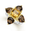 Studio 18K Smokey Quartz and Citrine Ring