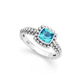 Rittenhouse Sterling Silver Cushion-Cut Swiss Blue Topaz Ring