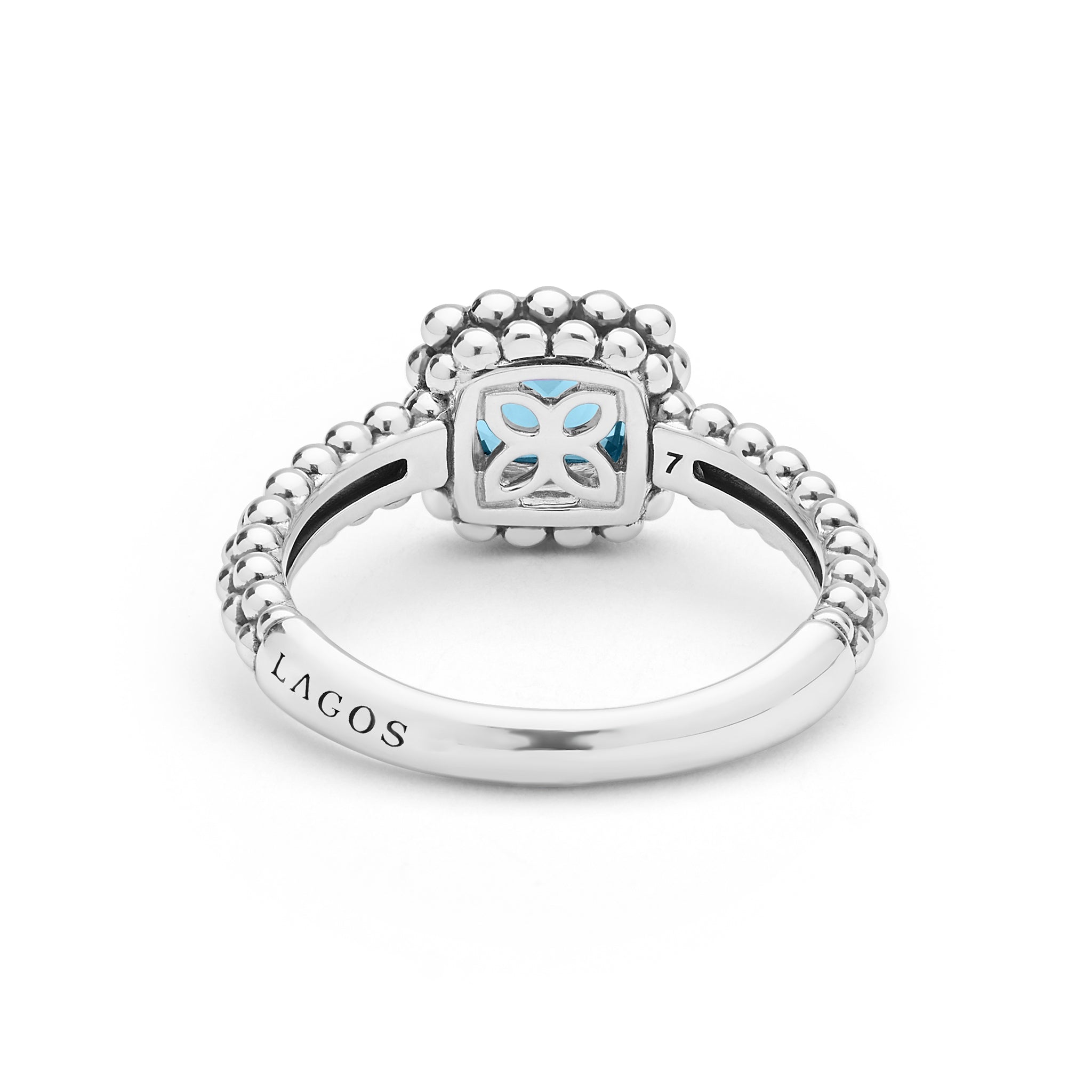 Rittenhouse Sterling Silver Cushion-Cut Swiss Blue Topaz Ring