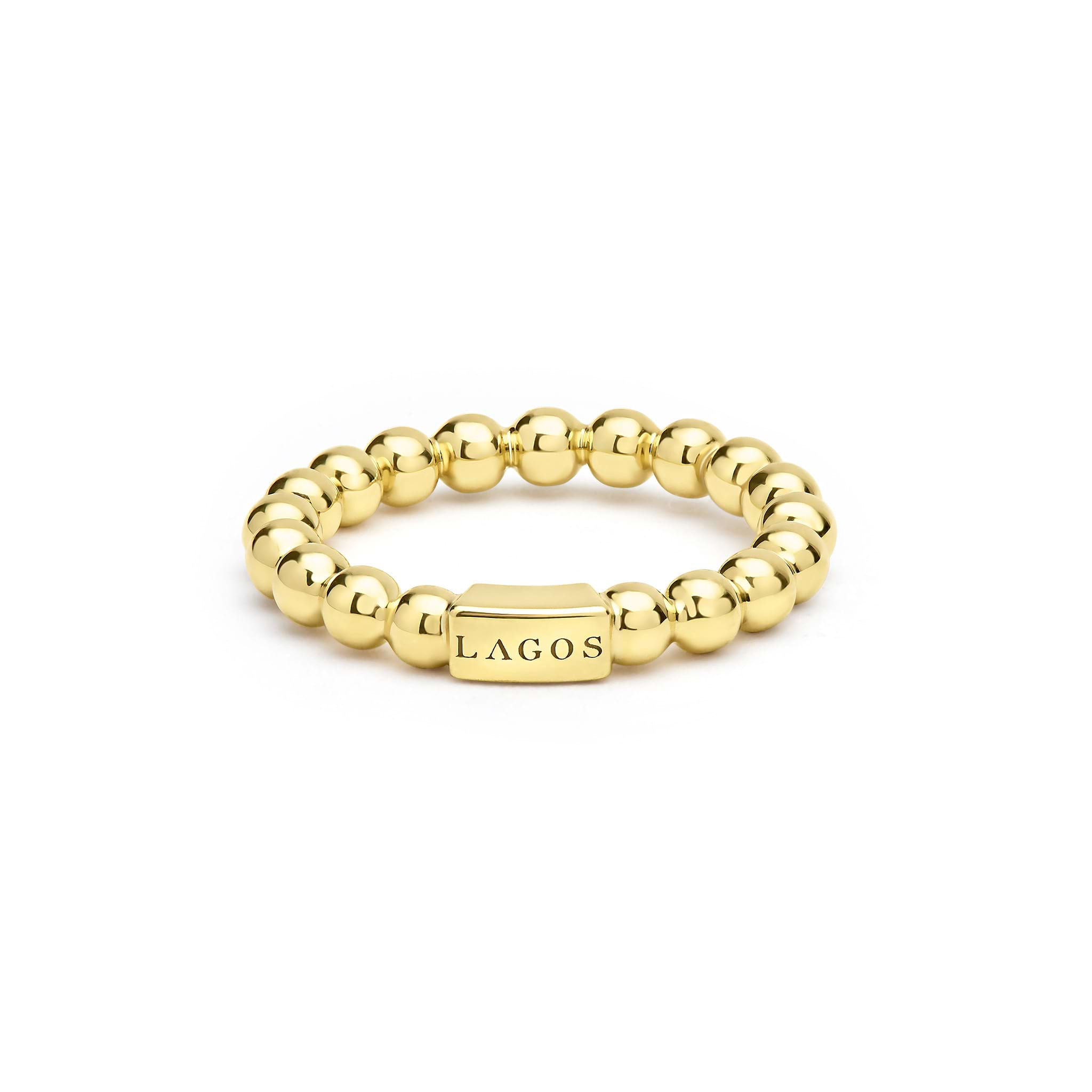 Caviar Gold 18K Gold Caviar Beaded Stacking Ring