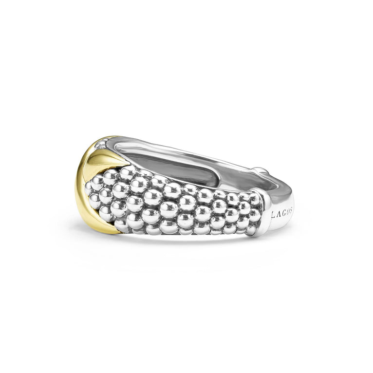 Embrace Two-Tone X Caviar Ring