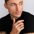 Anthem Two-Tone Cross Band Ring