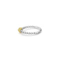 Side view of  Two-Toned Caviar Stacking Ring (5 mm)