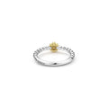 Back view of Two-Toned Caviar Stacking Ring (5 mm)