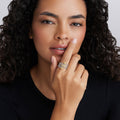 model wearing Two-toned Beaded Ring