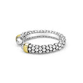 Signature Caviar Two-Tone Mini Versa Stacking Ring