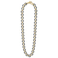 Caviar Gold 18K Gold Black Ceramic Circle Link Necklace