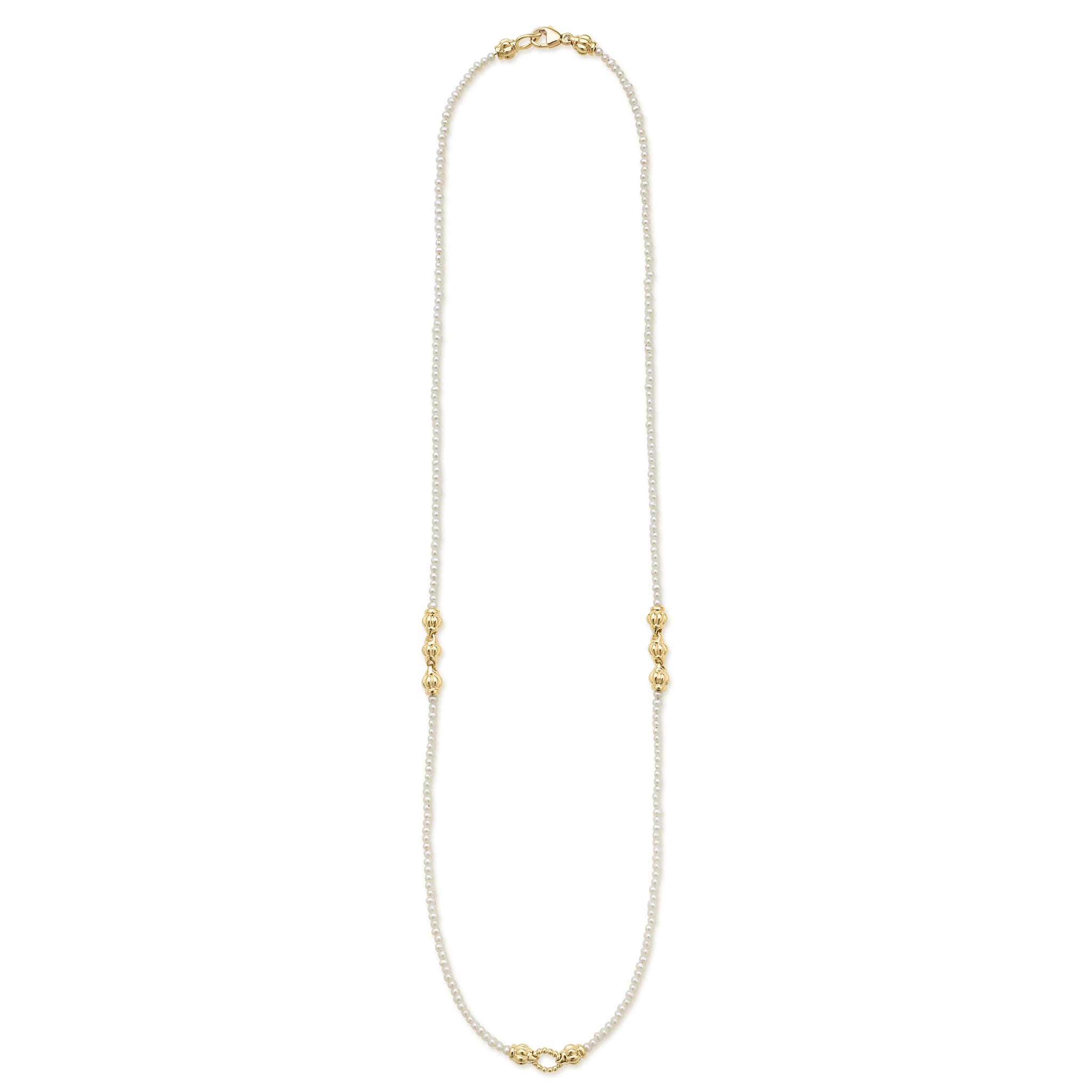 Luna 18K gold and Pearl Beaded Necklace