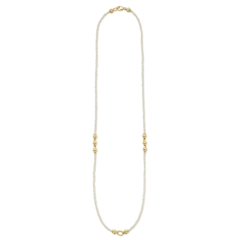 Luna 18K gold and Pearl Beaded Necklace