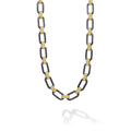 Caviar Color 18K Gold and Matte Black Ceramic Link Necklace
