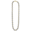 Caviar Color 18K Gold and Matte Black Ceramic Link Necklace
