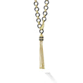 Studio 18K Gold Black Ceramic Tassel Link Necklace